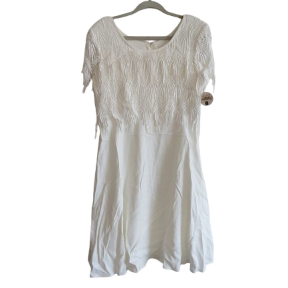 Joseph Ribkoff White Textured Dress